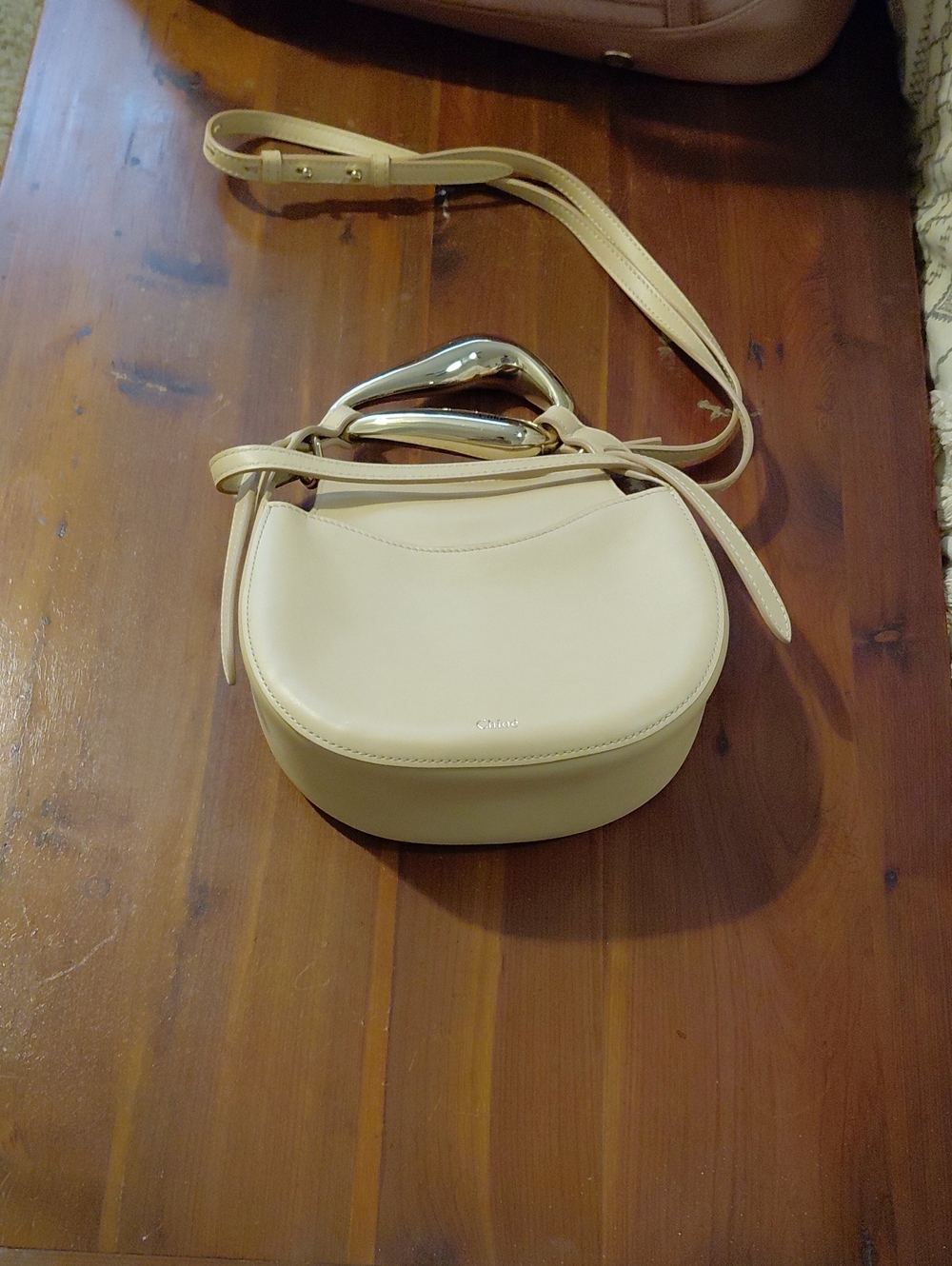 Chloe Small Nile Bracelet Bag in Cream